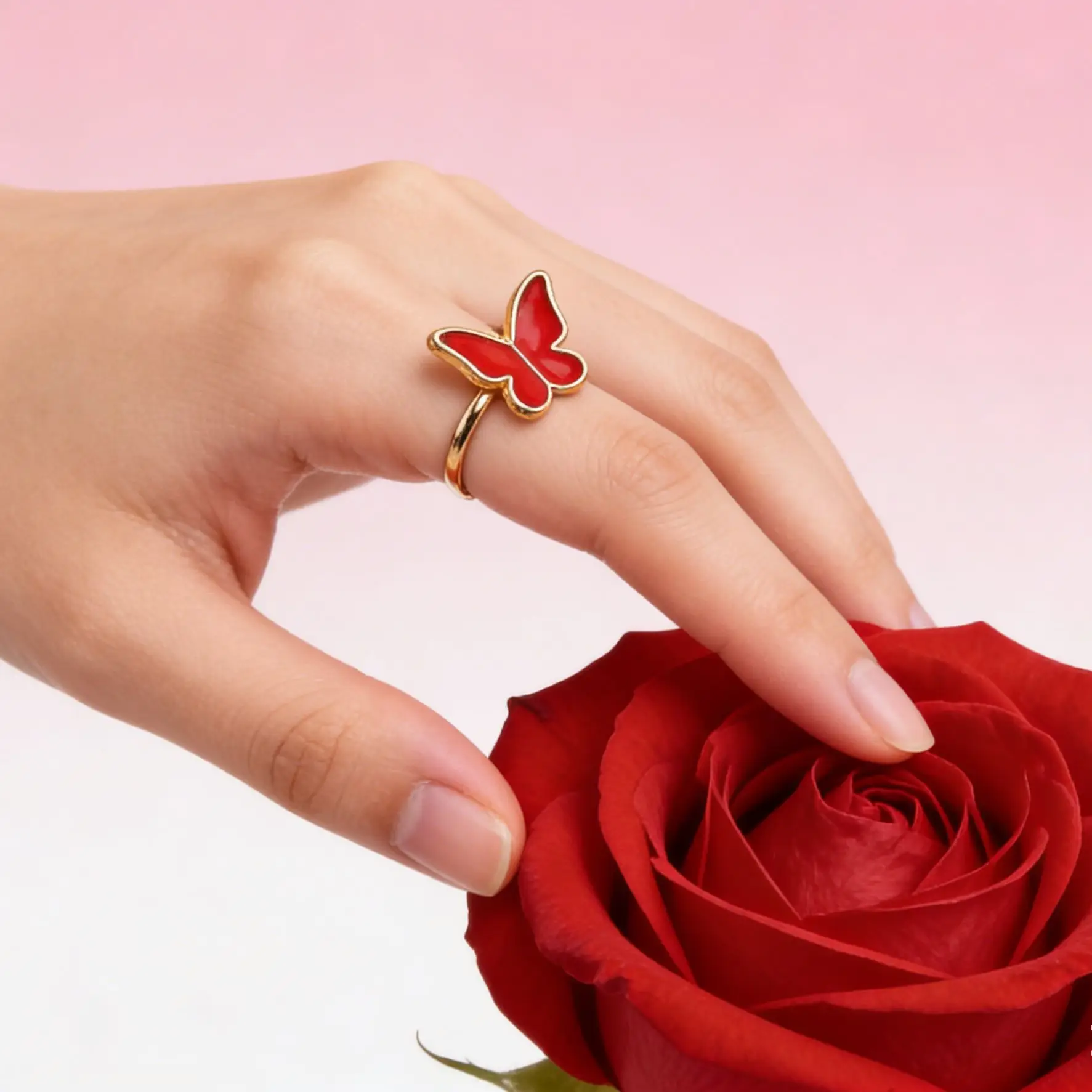 Pink Butterfly Matching Jewelry Set for Women — feature 20