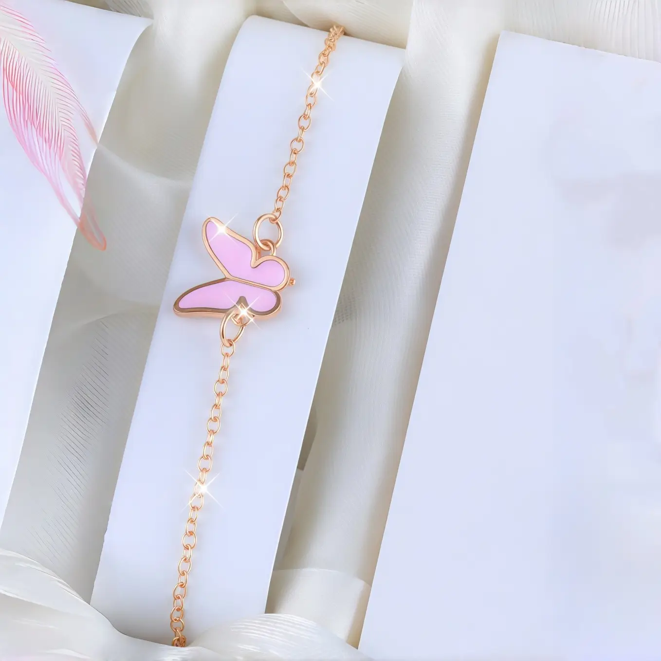 Pink Butterfly Matching Jewelry Set for Women — feature 7