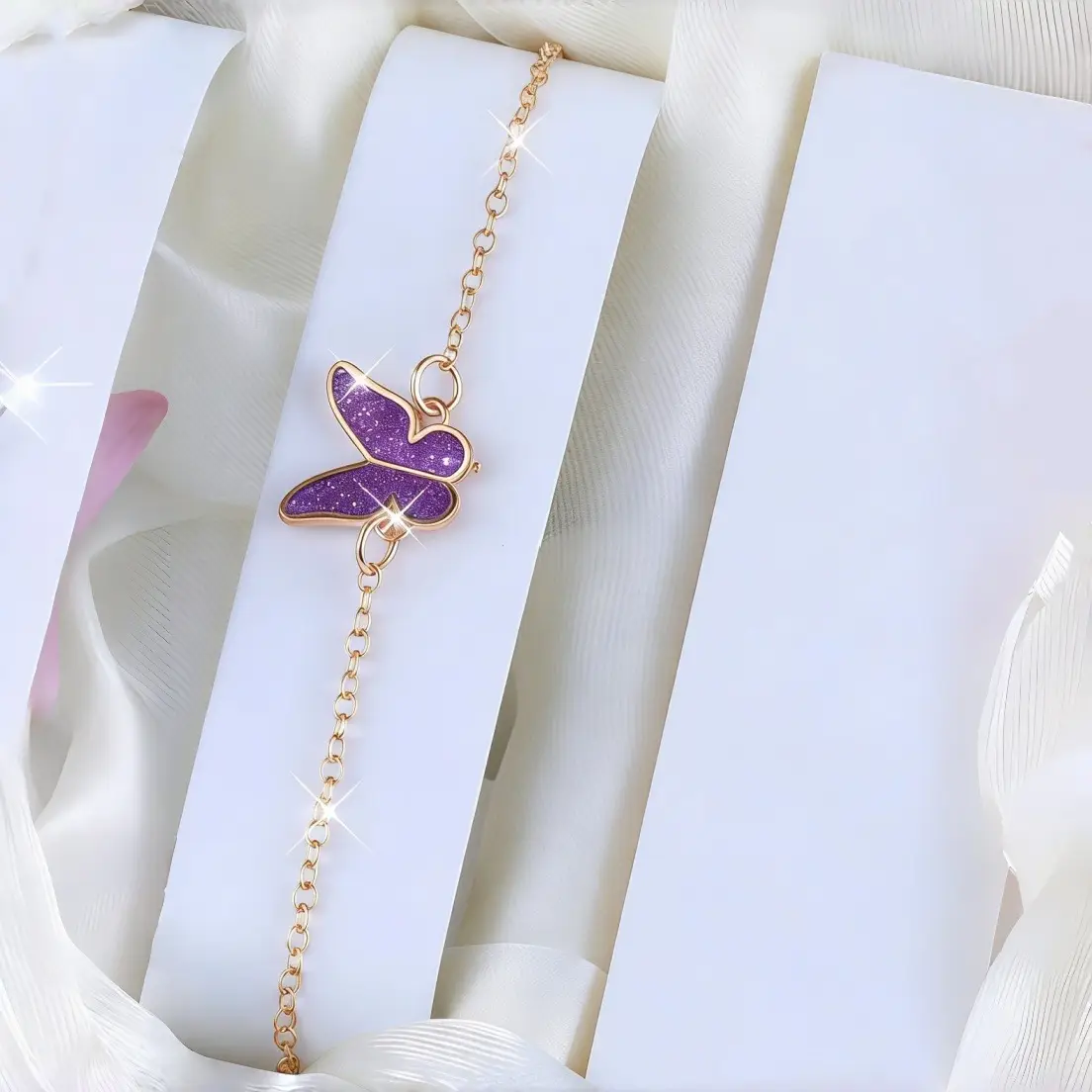Pink Butterfly Matching Jewelry Set for Women - Image 12