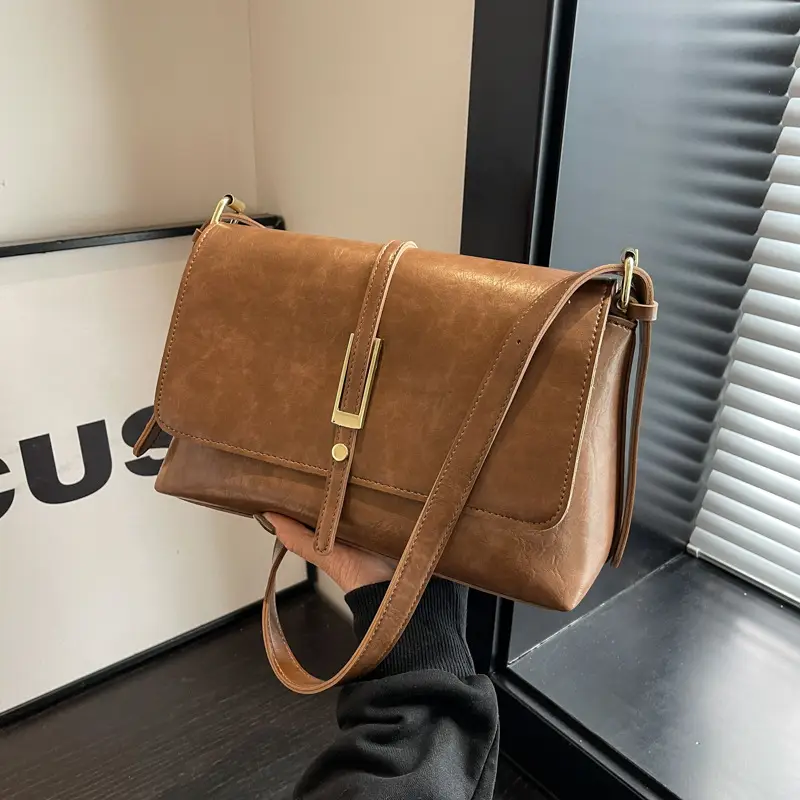 Black Leather Shoulder Bag for Women 2024 - Image 2
