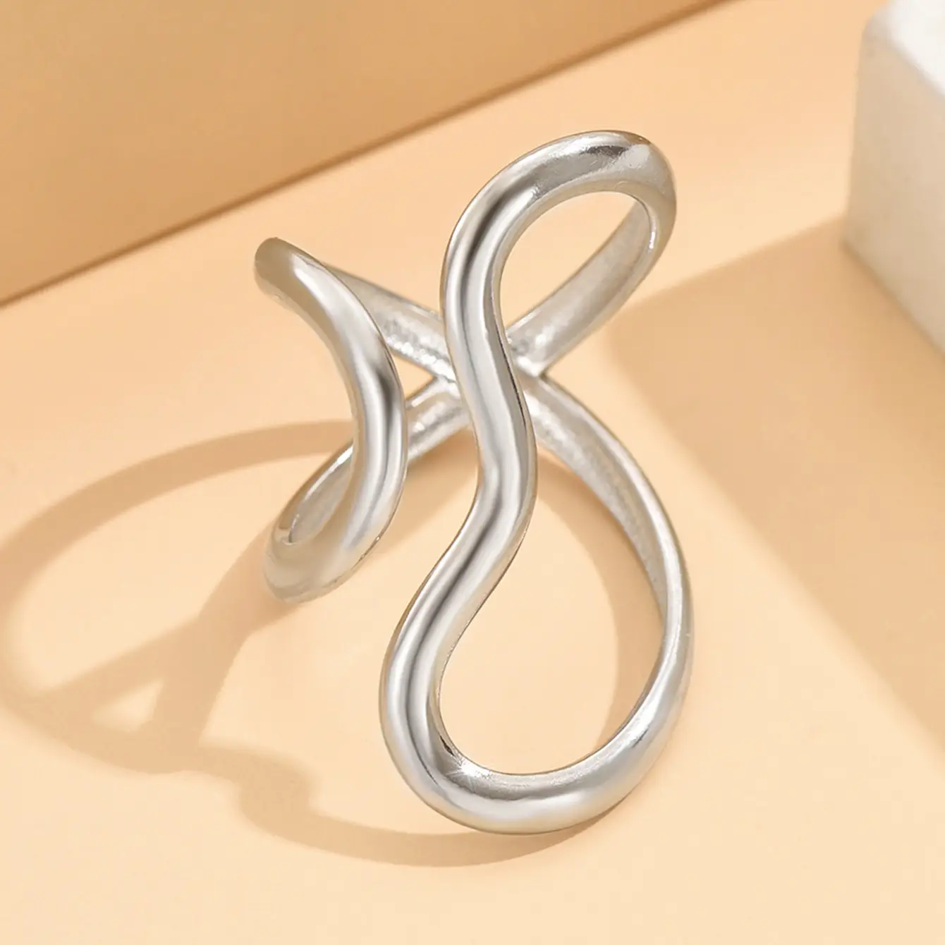 Stainless Steel Open Ring for Women, Niche Stackable Accessory - Image 10