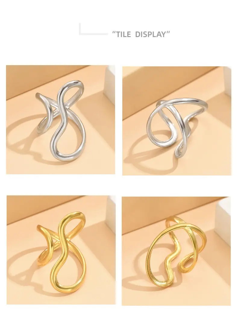 Stainless Steel Open Ring for Women, Niche Stackable Accessory — feature 7