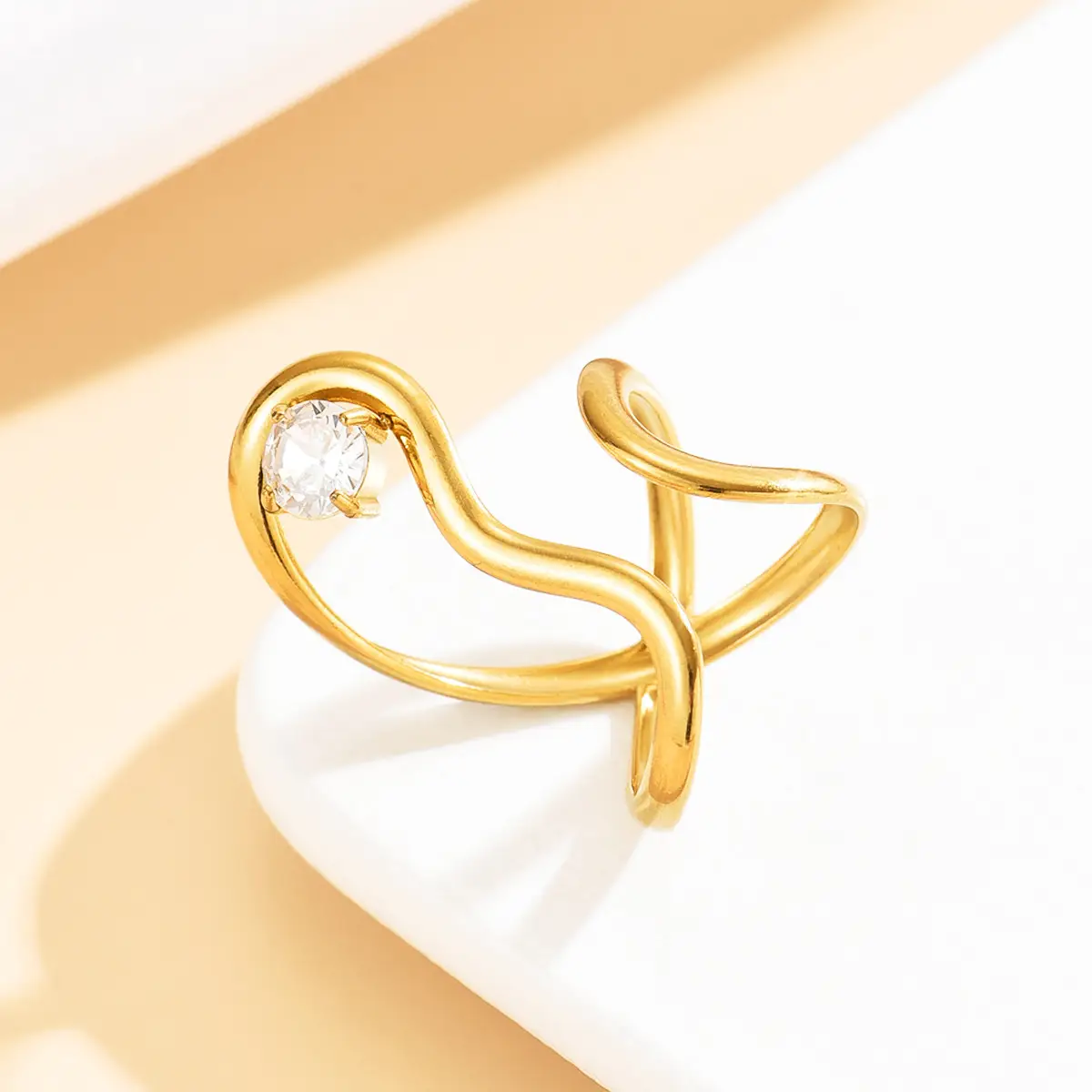 Stainless Steel Open Ring for Women, Niche Stackable Accessory - Image 7