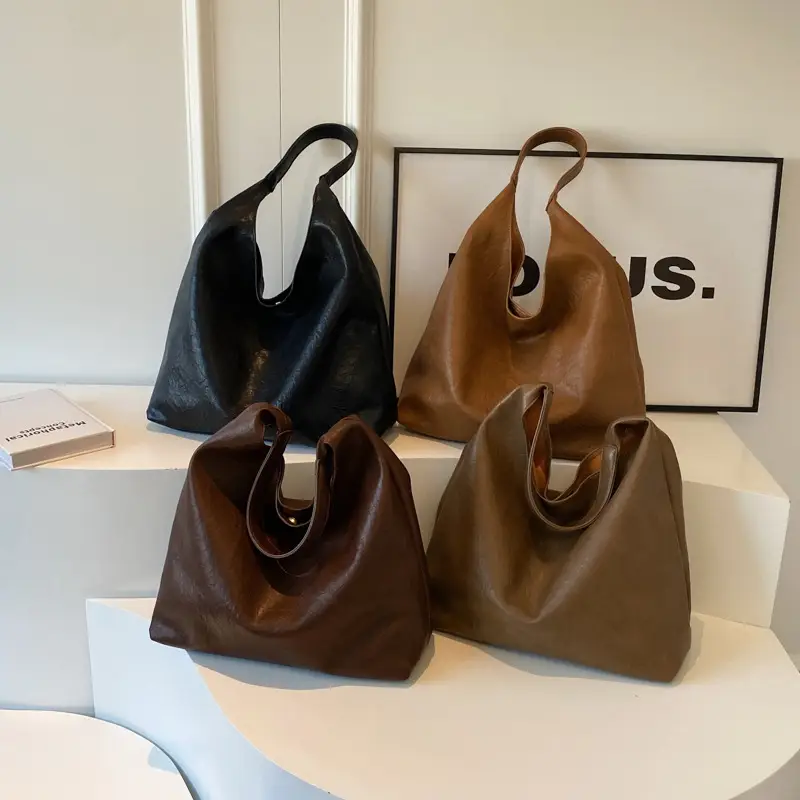 Brown Textured Shoulder Bag for Women 2024 Autumn - Image 8