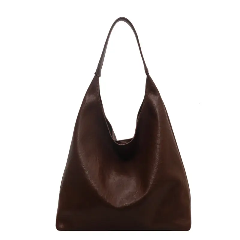 Brown Textured Shoulder Bag for Women 2024 Autumn - Image 9