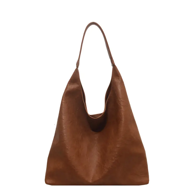Brown Textured Shoulder Bag for Women 2024 Autumn - Image 4
