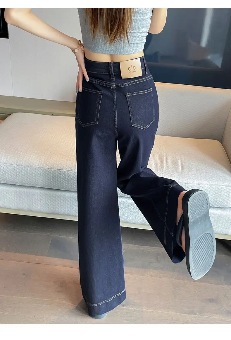 Tannin Dark Blue Wide Leg Jeans Women Summer — feature 15