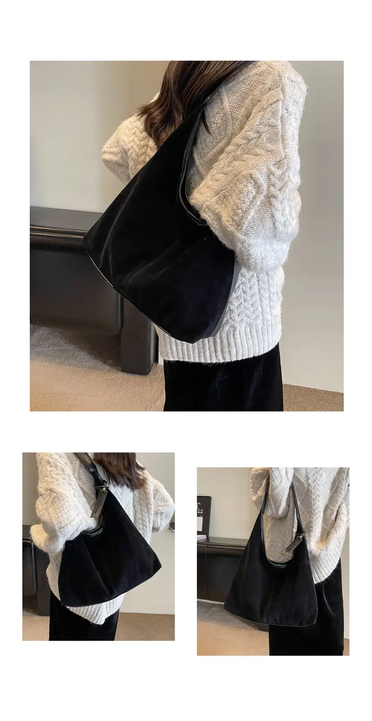 Black Velvet Shoulder Bag for Women 2026 — feature 13