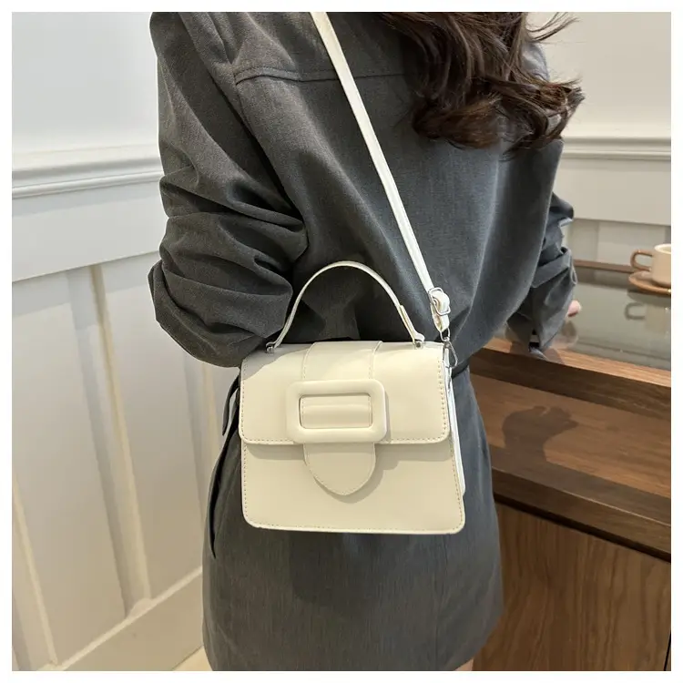 White Korean Style Crossbody Bag for Women — feature 9