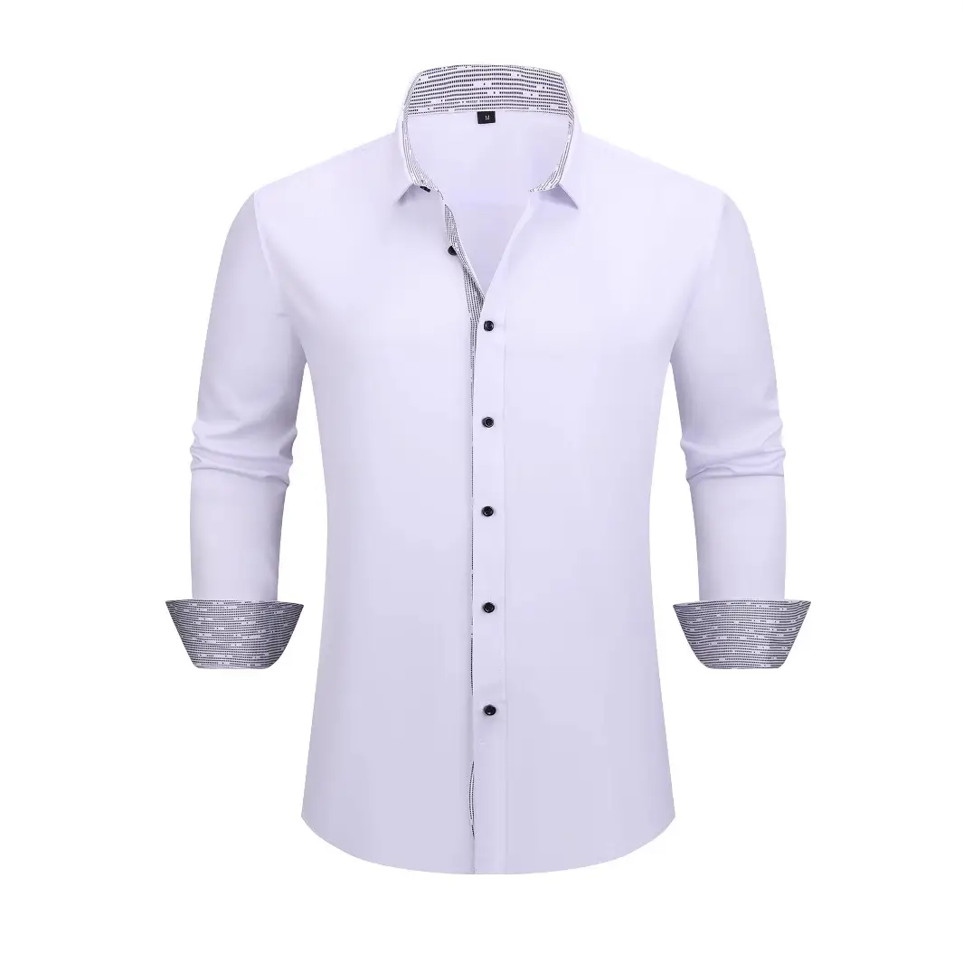 Men Red Long Sleeve Button Shirt Large Business Casual