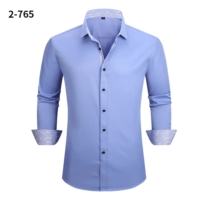 Men Red Long Sleeve Button Shirt Large Business Casual