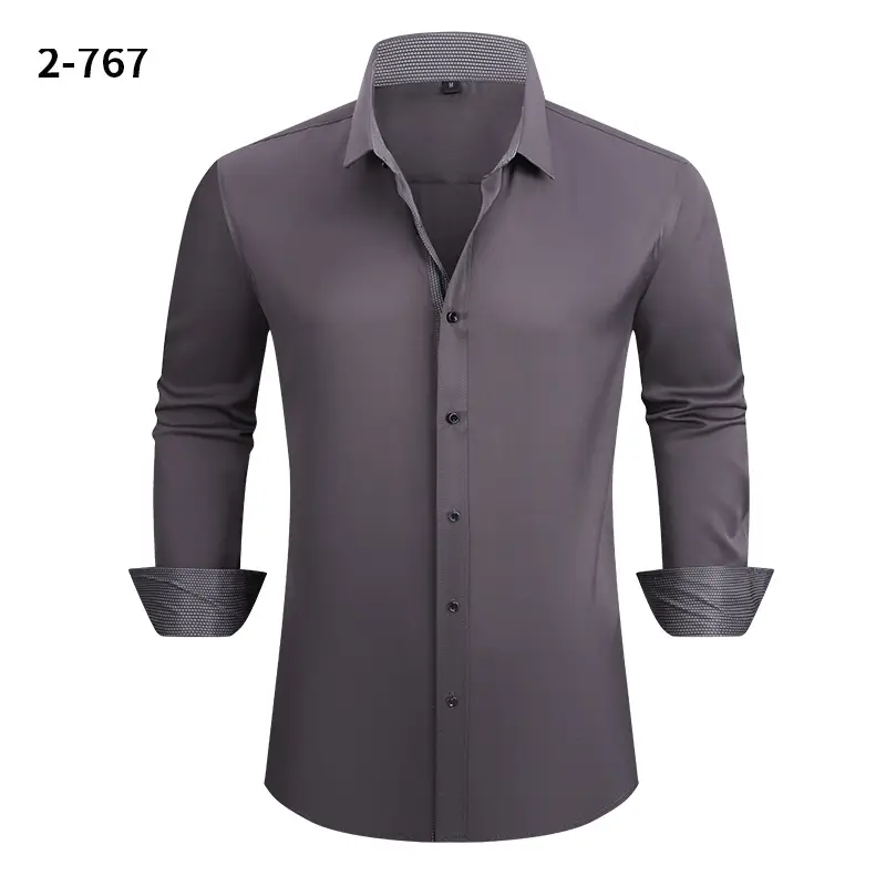 Men Red Long Sleeve Button Shirt Large Business Casual
