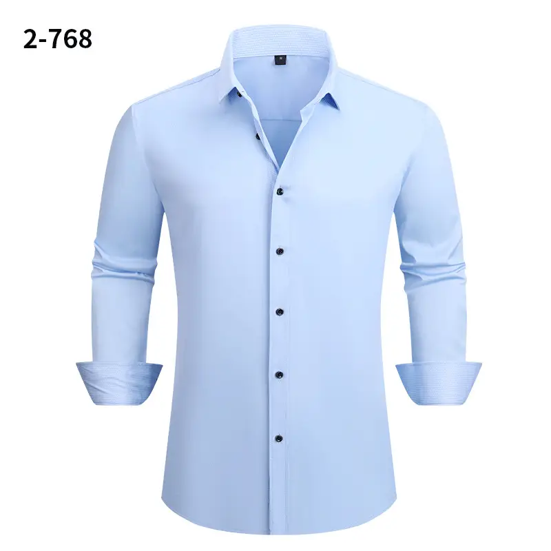 Men Red Long Sleeve Button Shirt Large Business Casual