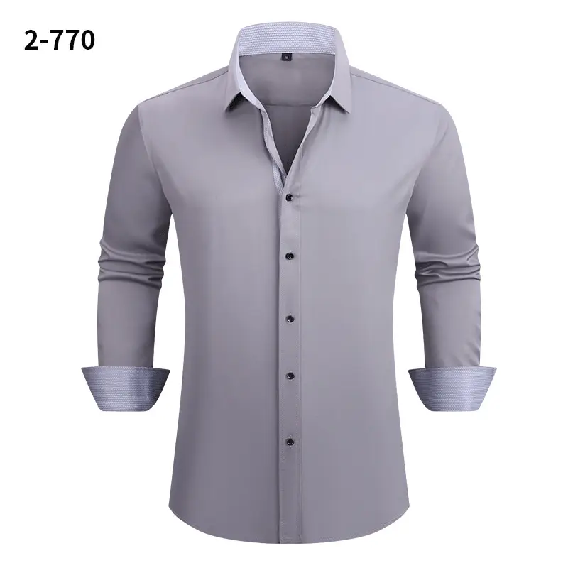 Men Red Long Sleeve Button Shirt Large Business Casual