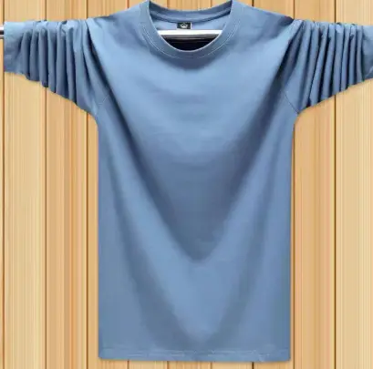 Men's Mint Green Long Sleeve T-Shirt Loose Fit — feature 4