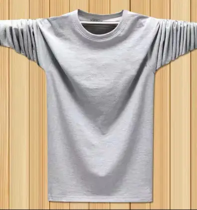 Men's Mint Green Long Sleeve T-Shirt Loose Fit — feature 5