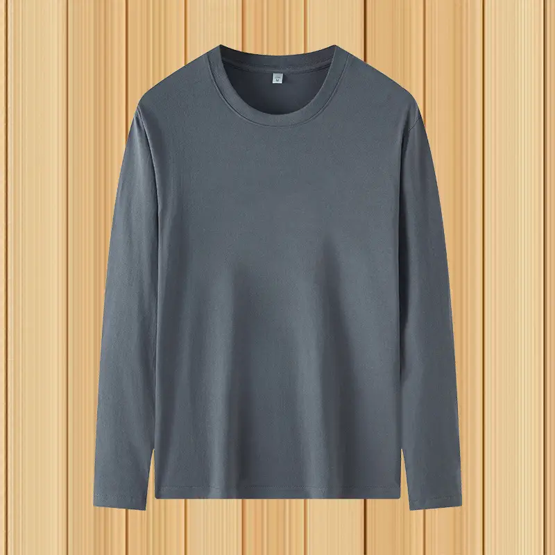 Men's Mint Green Long Sleeve T-Shirt Loose Fit - Image 6