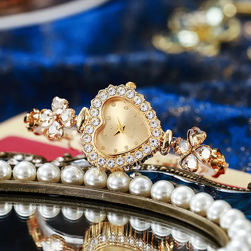 Heart Shaped Diamond Bracelet Watch for Women — feature 5