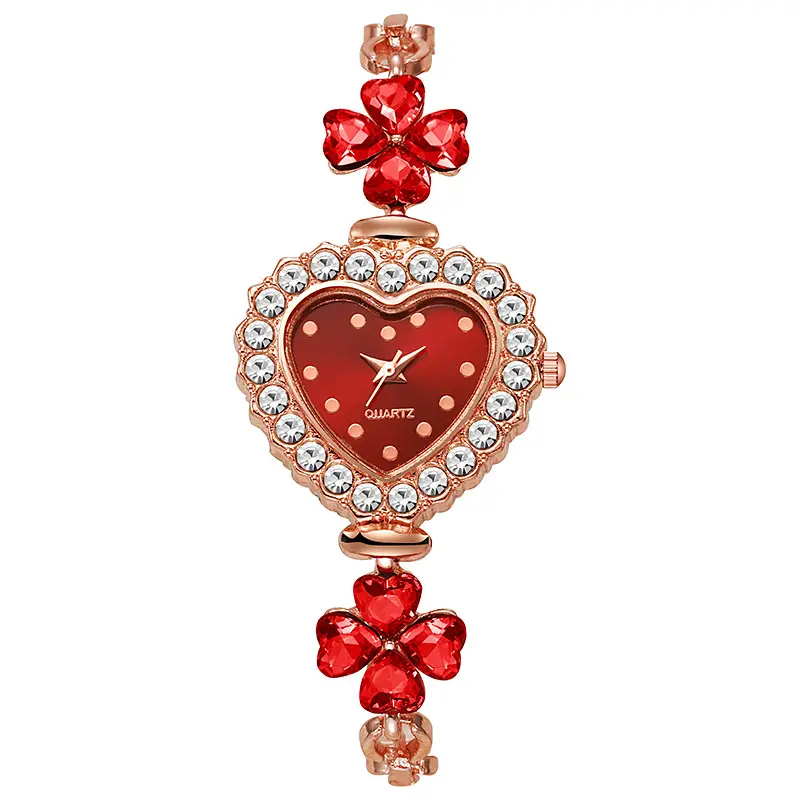 Heart Shaped Diamond Bracelet Watch for Women — feature 7