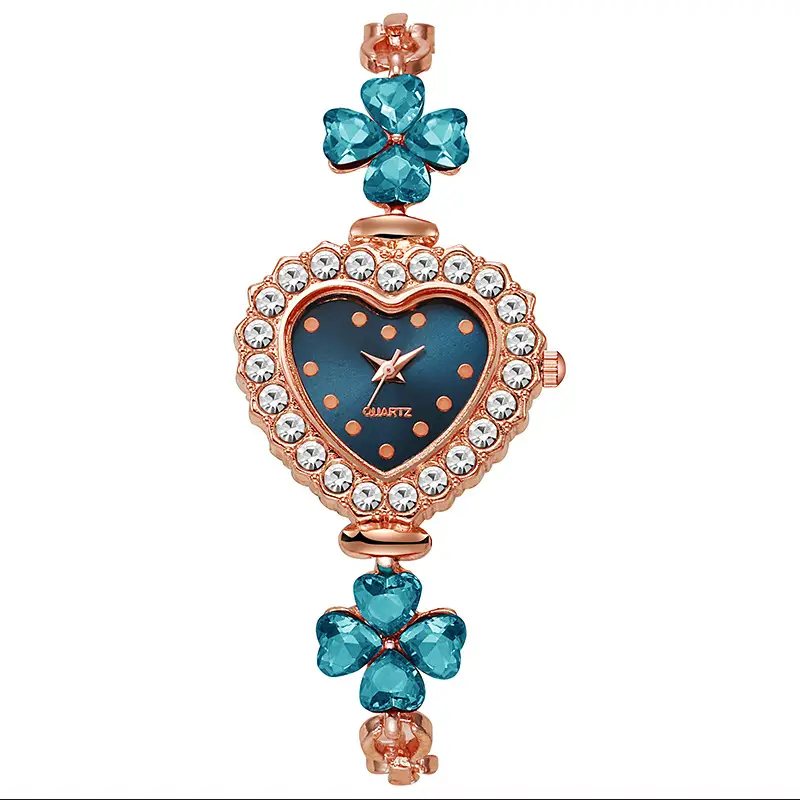 Heart Shaped Diamond Bracelet Watch for Women — feature 9