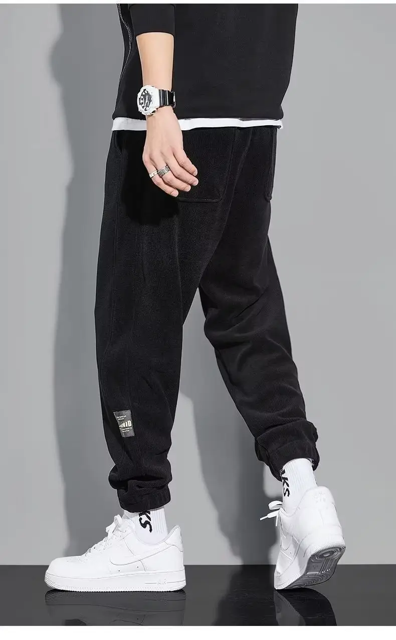 Men Grey Fleece Drawstring Pants Casual Wear — feature 17