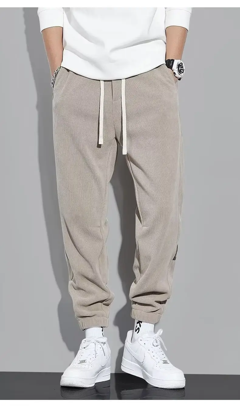 Men Grey Fleece Drawstring Pants Casual Wear — feature 18
