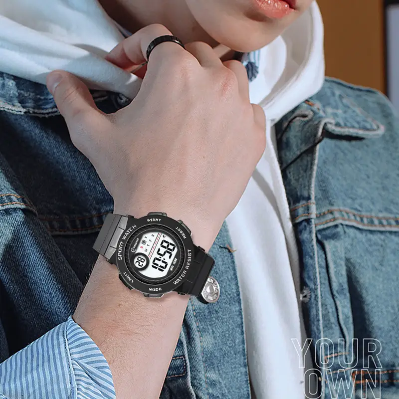 Pink Waterproof Digital Watch for Men Women - Image 13
