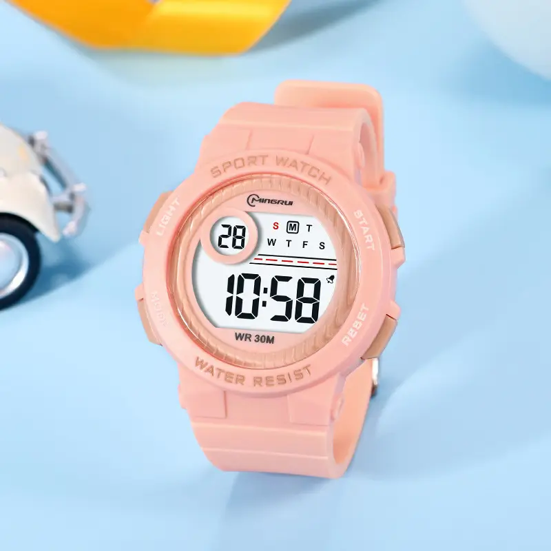 Pink Waterproof Digital Watch for Men Women - Image 4