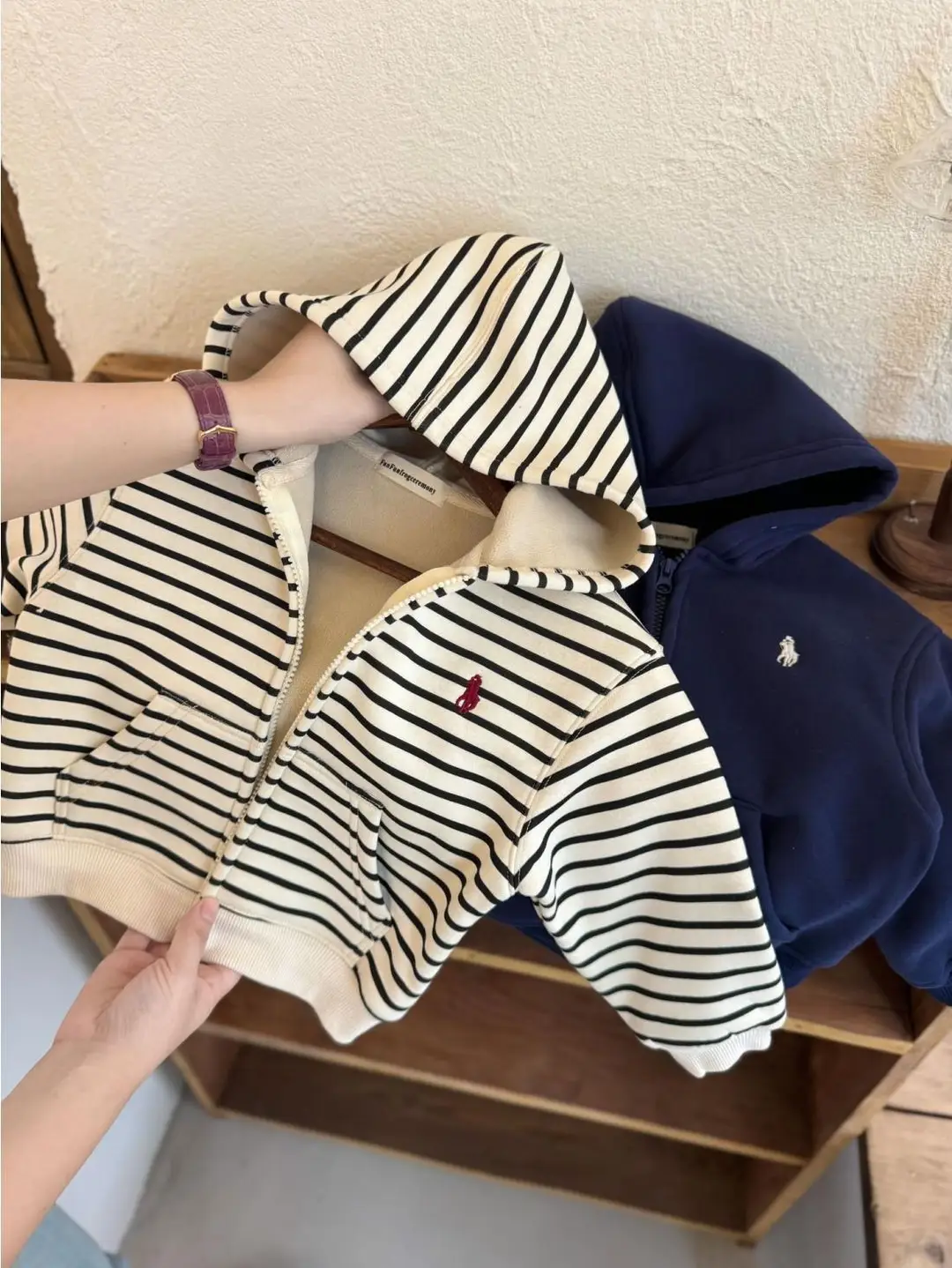 Children's Cashmere Jacket for Boys and Girls Thickened Casual Zipper Cardigan Warm Top Cashmere Baby's Hooded Jacket — feature 1