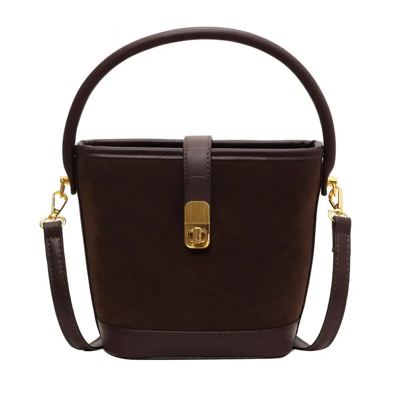 Black Frosted Bucket Bag for Women Shoulder Crossbody - Image 2