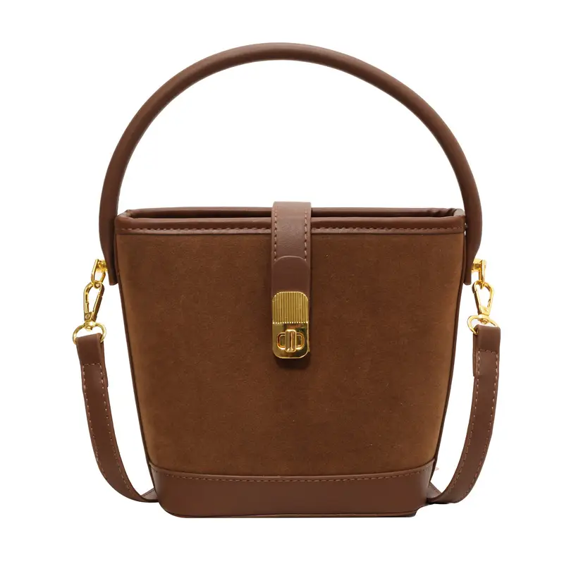 Black Frosted Bucket Bag for Women Shoulder Crossbody - Image 3