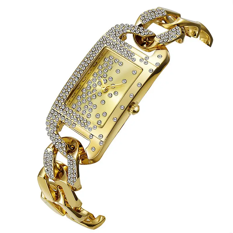 Women's Luxury Gold Diamond Quartz Watch — feature 1
