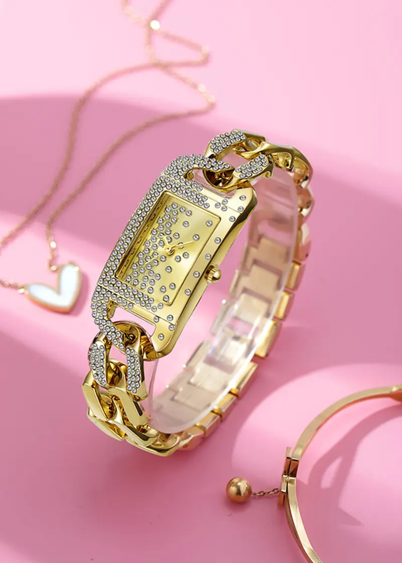 Women's Luxury Gold Diamond Quartz Watch — feature 11