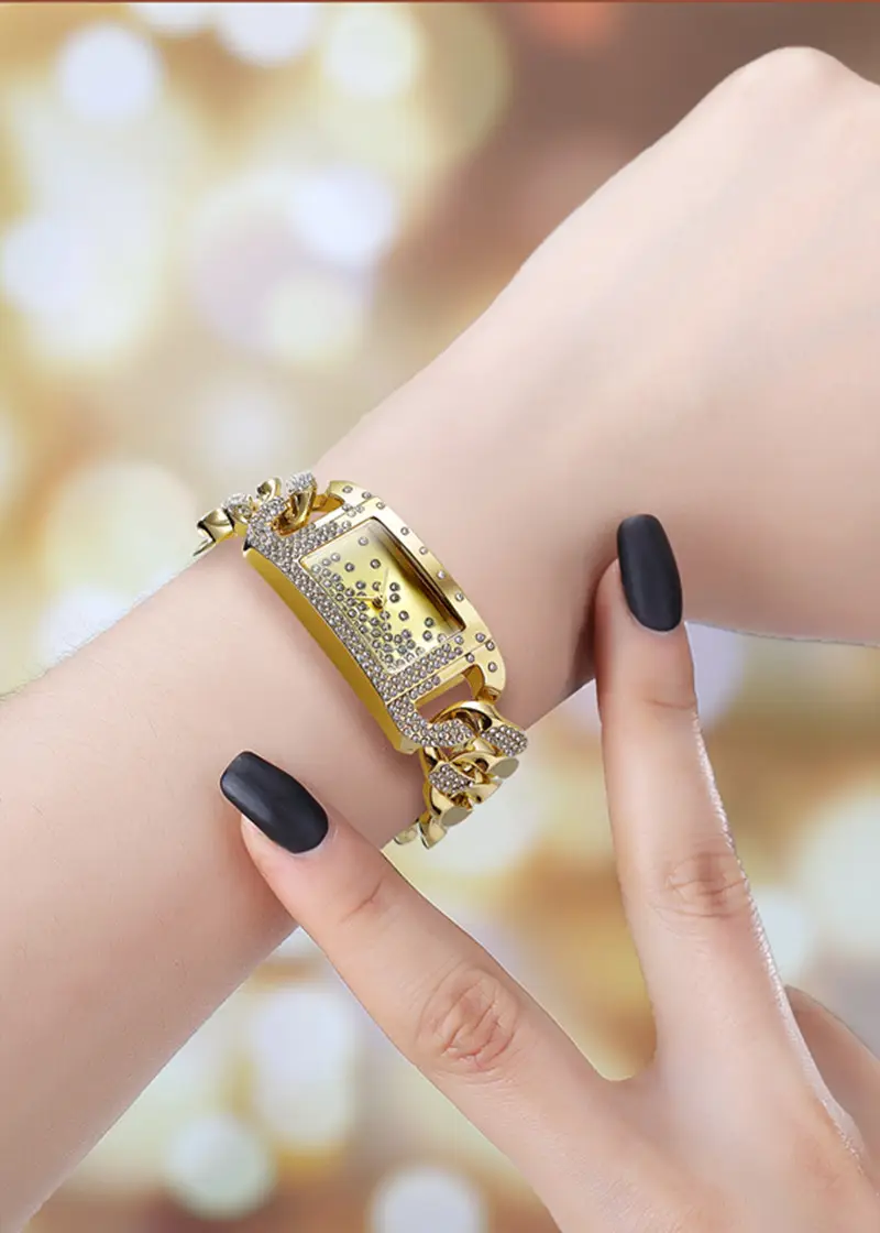 Women's Luxury Gold Diamond Quartz Watch — feature 13