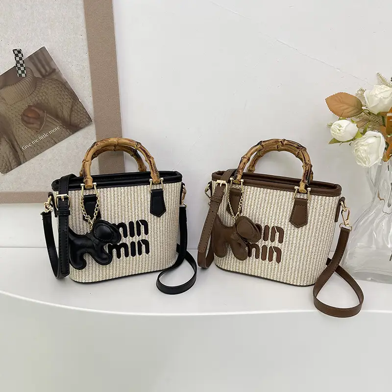 New Trendy Women's Woven Shoulder Bag with Crossbody Strap - Image 8
