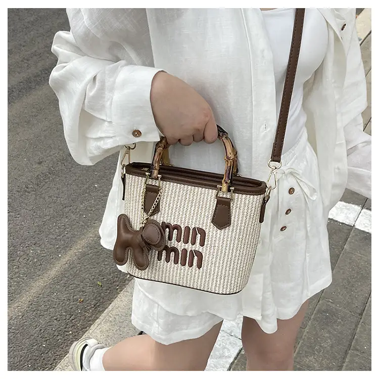 New Trendy Women's Woven Shoulder Bag with Crossbody Strap — feature 12