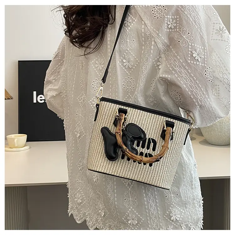 New Trendy Women's Woven Shoulder Bag with Crossbody Strap — feature 18