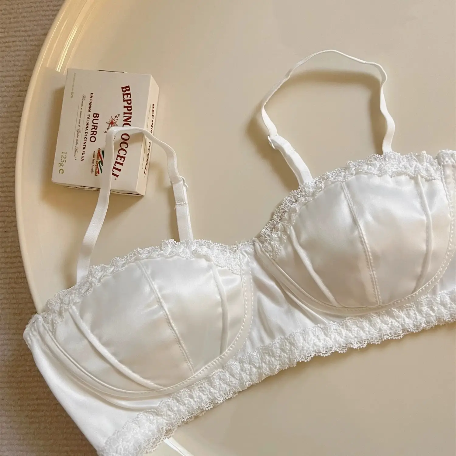 New Style Pure French Satin Shell Cup Underwear Women's Summer No Steel Ring No Mark Small Chest Push-up Women's Bra — feature 1