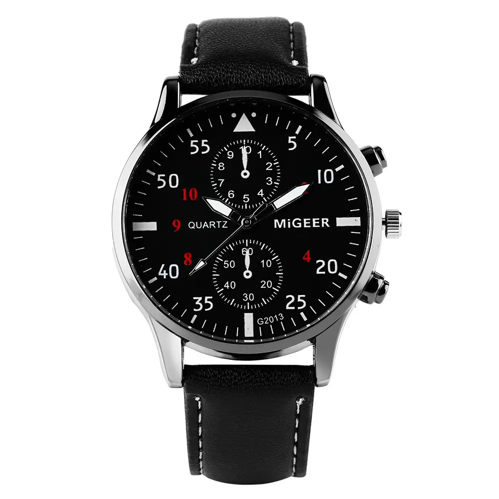 Men's Explosions Geneva Quartz Watch Set with Beaded Bracelet — feature 11