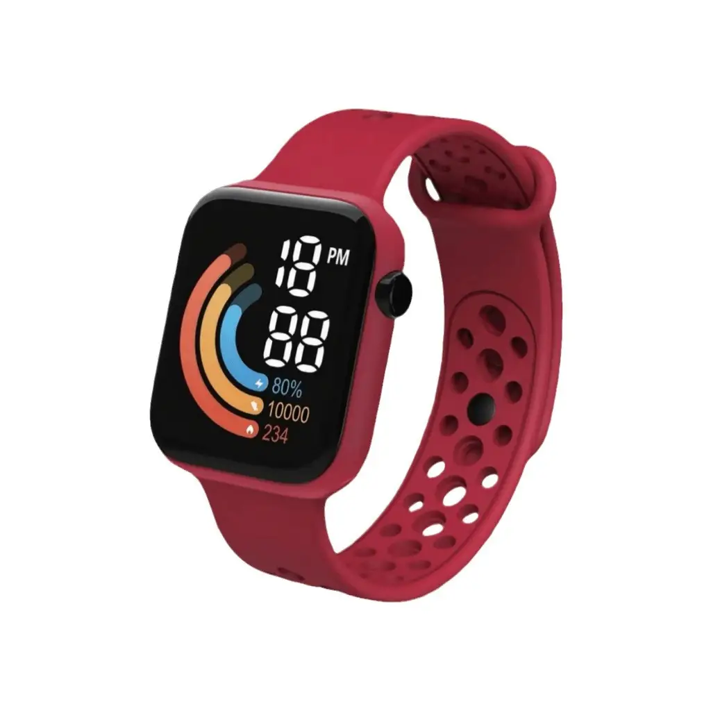 Men's Red Rainbow LED Electronic Watch - Image 12