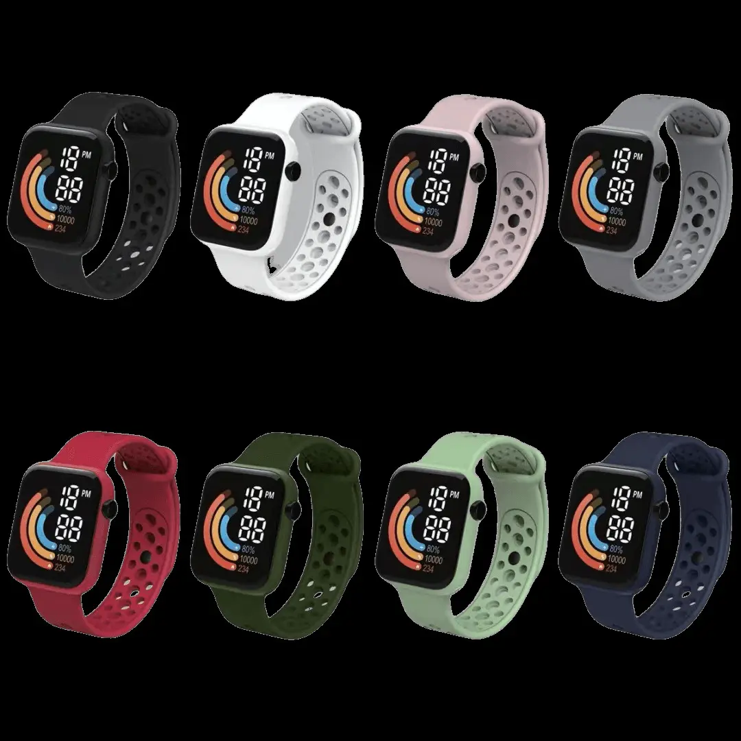 Men's Red Rainbow LED Electronic Watch — feature 8