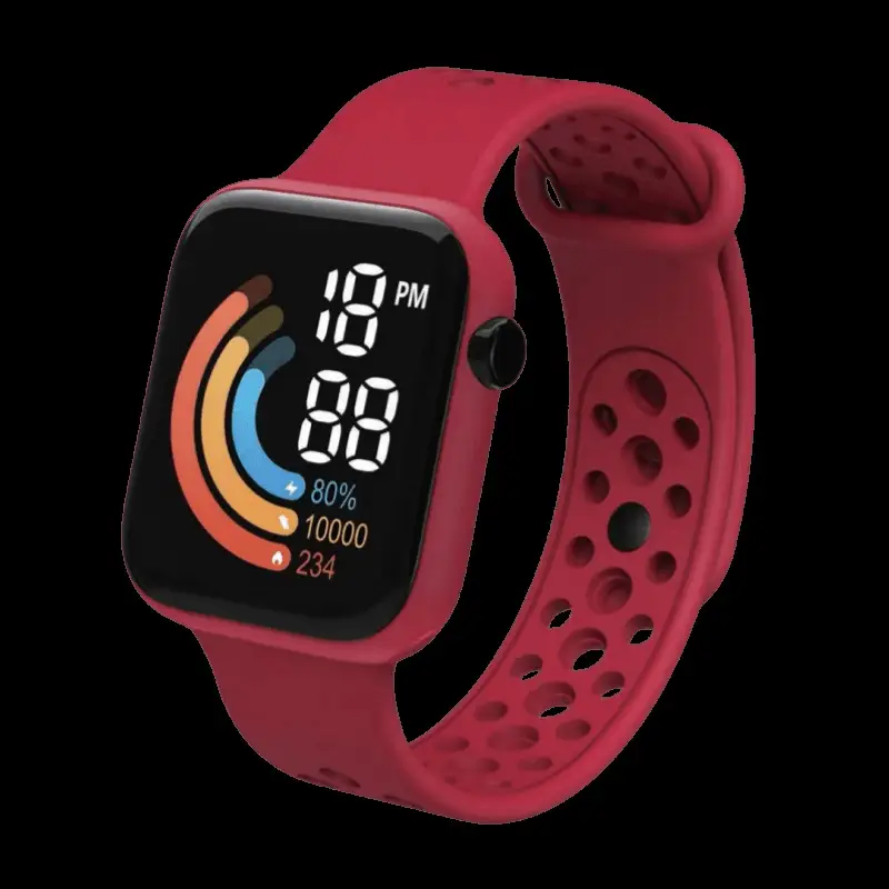 Men's Red Rainbow LED Electronic Watch - Image 4