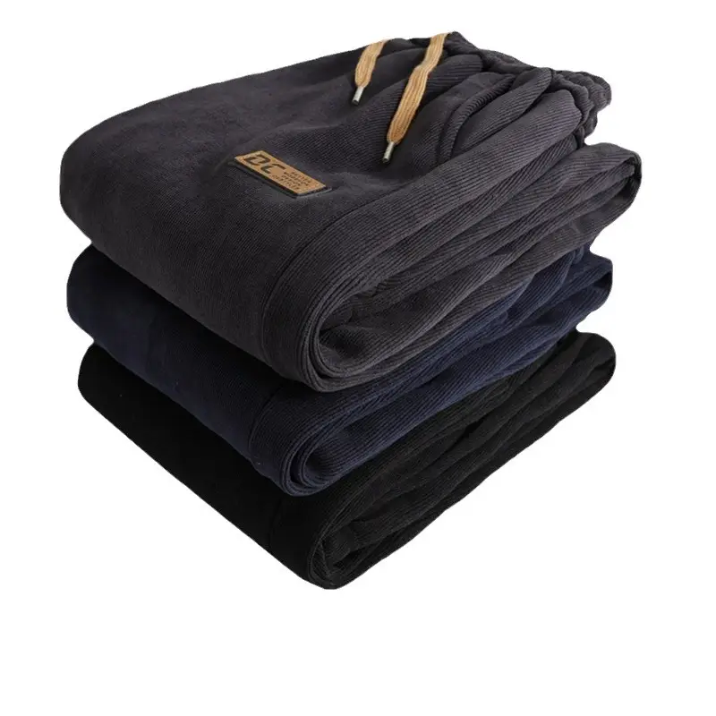 Men's Fleece Lined Sweat Pants Navy Blue Bundled - Image 7