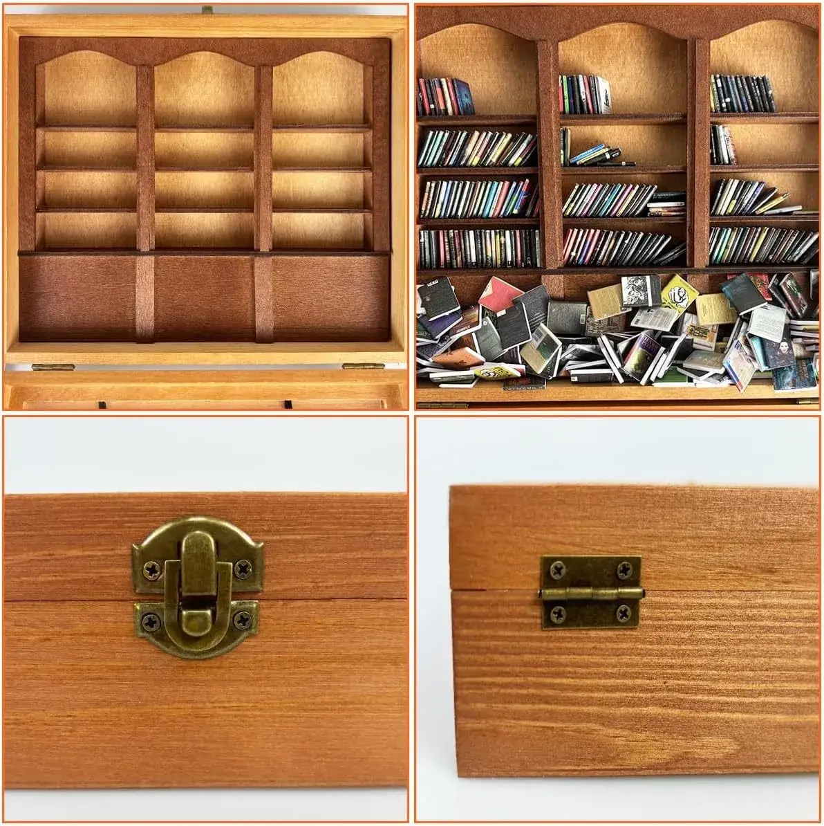 Wooden Bookshelf with Glass Cover for Home Decor — feature 1