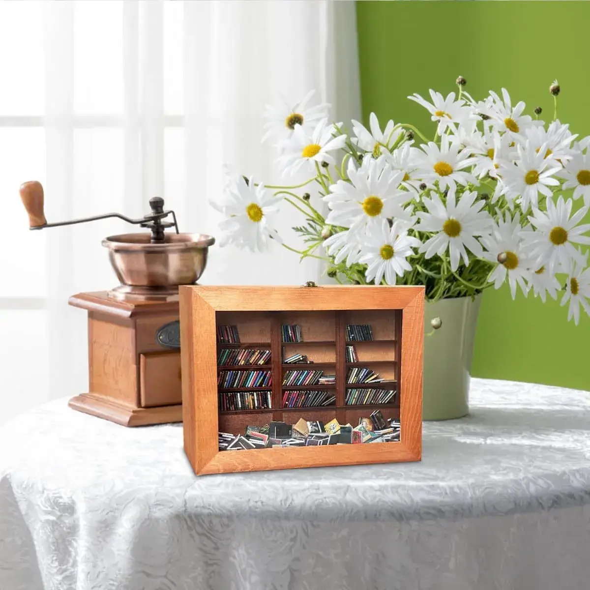 Wooden Bookshelf with Glass Cover for Home Decor — feature 2