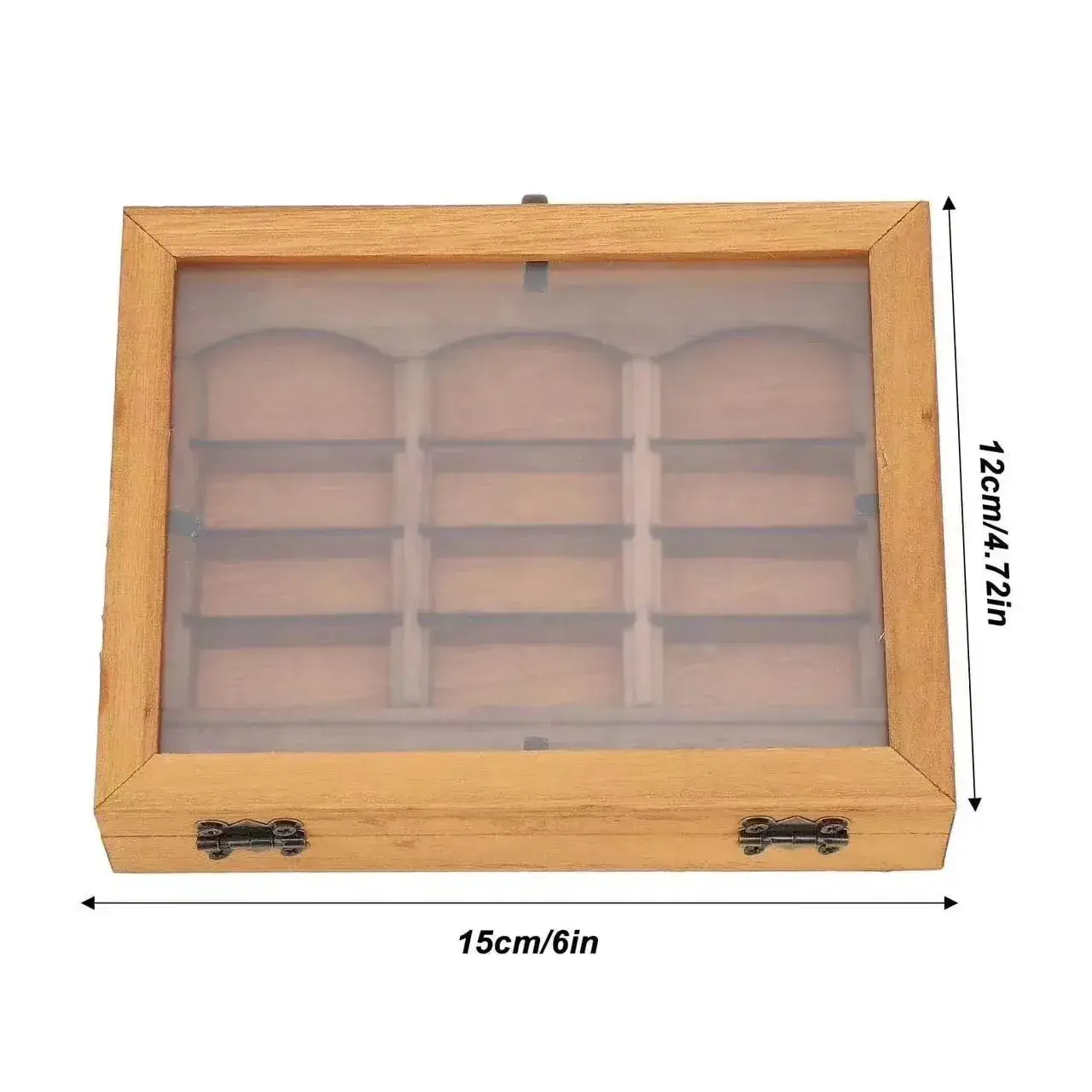 Wooden Bookshelf with Glass Cover for Home Decor - Image 3