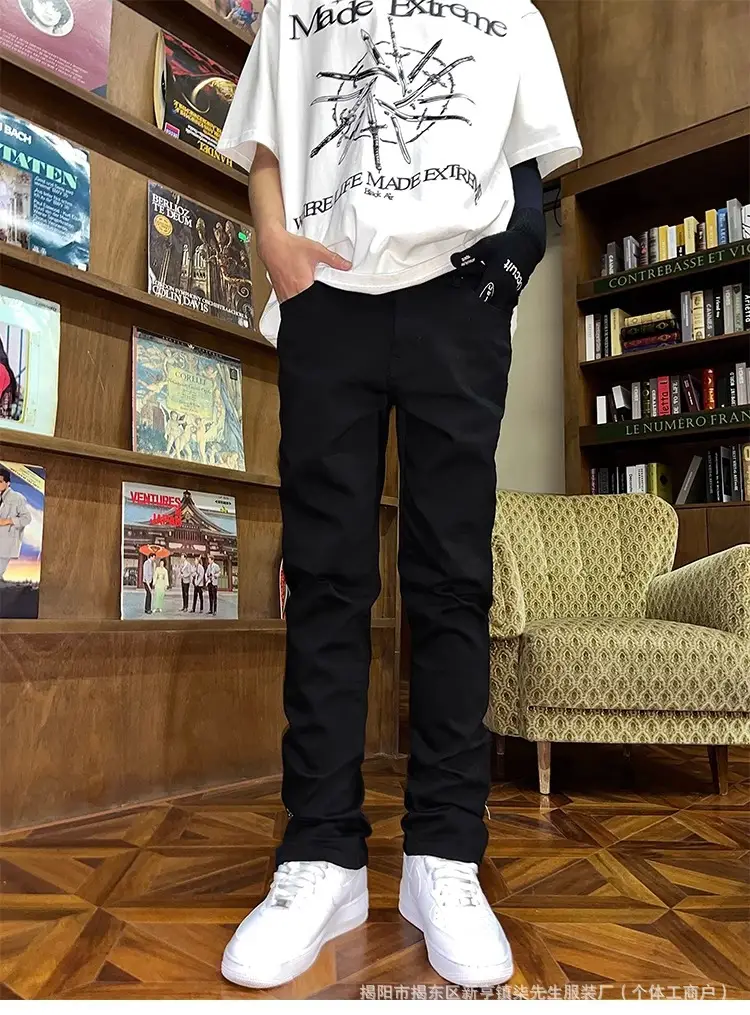 Men's Pure White Stretch Slim Fit Jeans Summer — feature 7