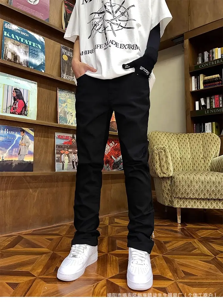 Men's Pure White Stretch Slim Fit Jeans Summer — feature 9