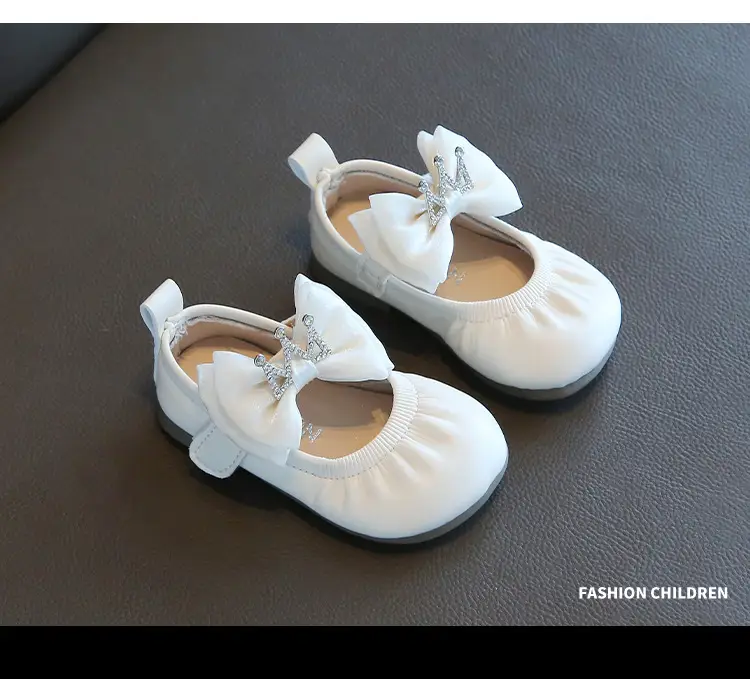 White Bow Baby Shoes for 1.5Yrs Soft Sole — feature 1