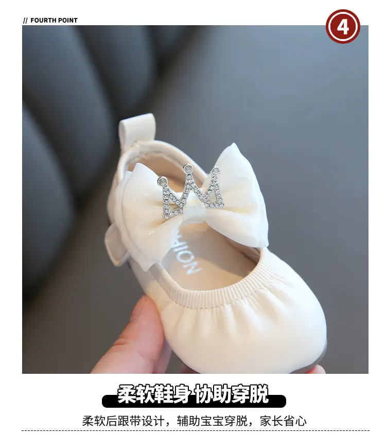 White Bow Baby Shoes for 1.5Yrs Soft Sole — feature 5